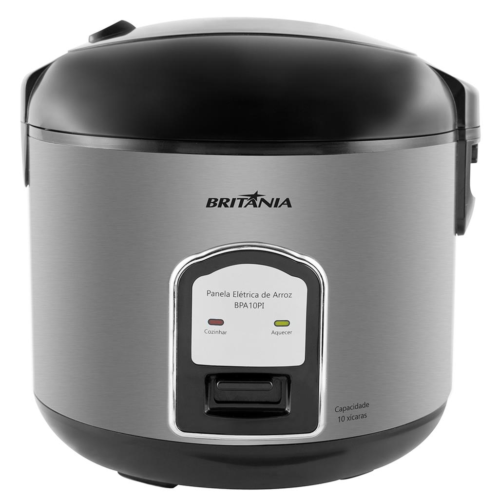 Panela Elétrica de Arroz Britânia Cinza e Preto 110v Bpa10pi