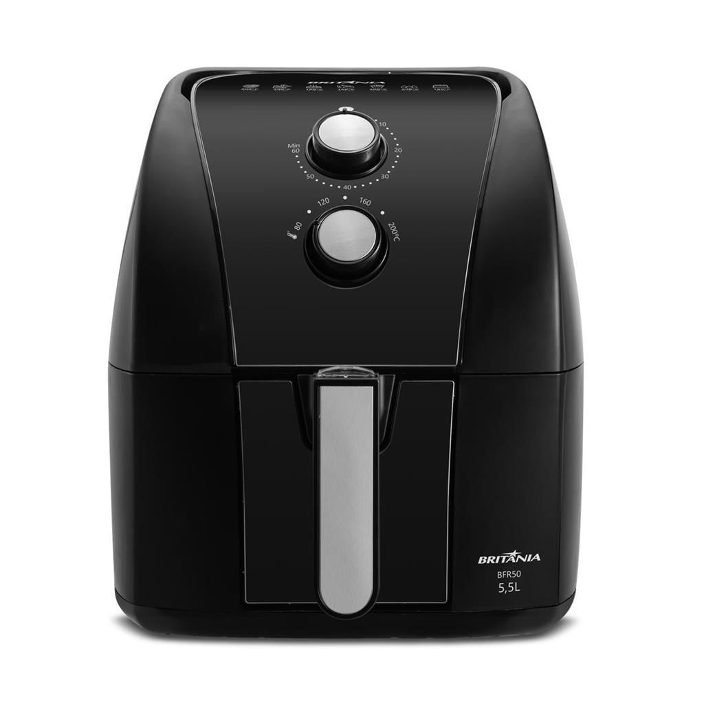 Fritadeira Britânia Air Fryer Redstone 5,5l Preto 110v - Bfr50