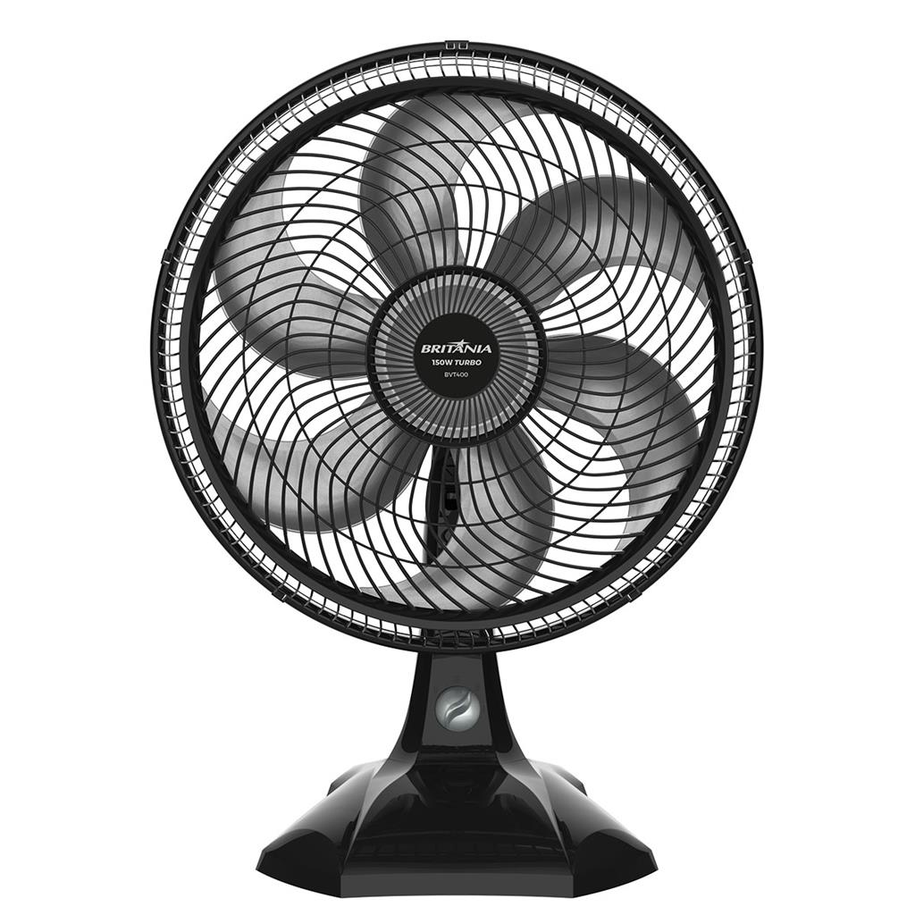 Ventilador de Mesa 6 Pás Britânia Turbo Maxx Force 2 em 1 Preto 40 Cm - 110v - Bvt400
