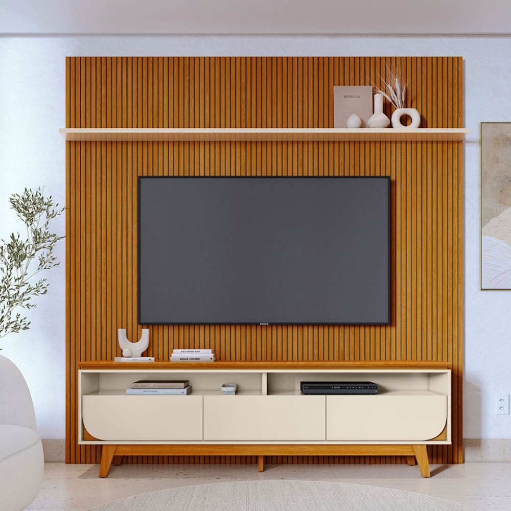 Rack Painel TV 75 Polegadas Luna Madetec | Multiloja | Multiloja